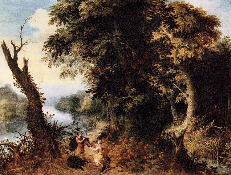 Landscape with Diana Receiving the Head of a Boar, Abraham Govaerts